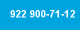 922 900-71-12